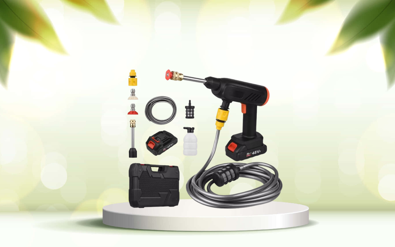 Scopri la pistola idropulitrice potente e portatile per una pulizia impeccabile ovunque